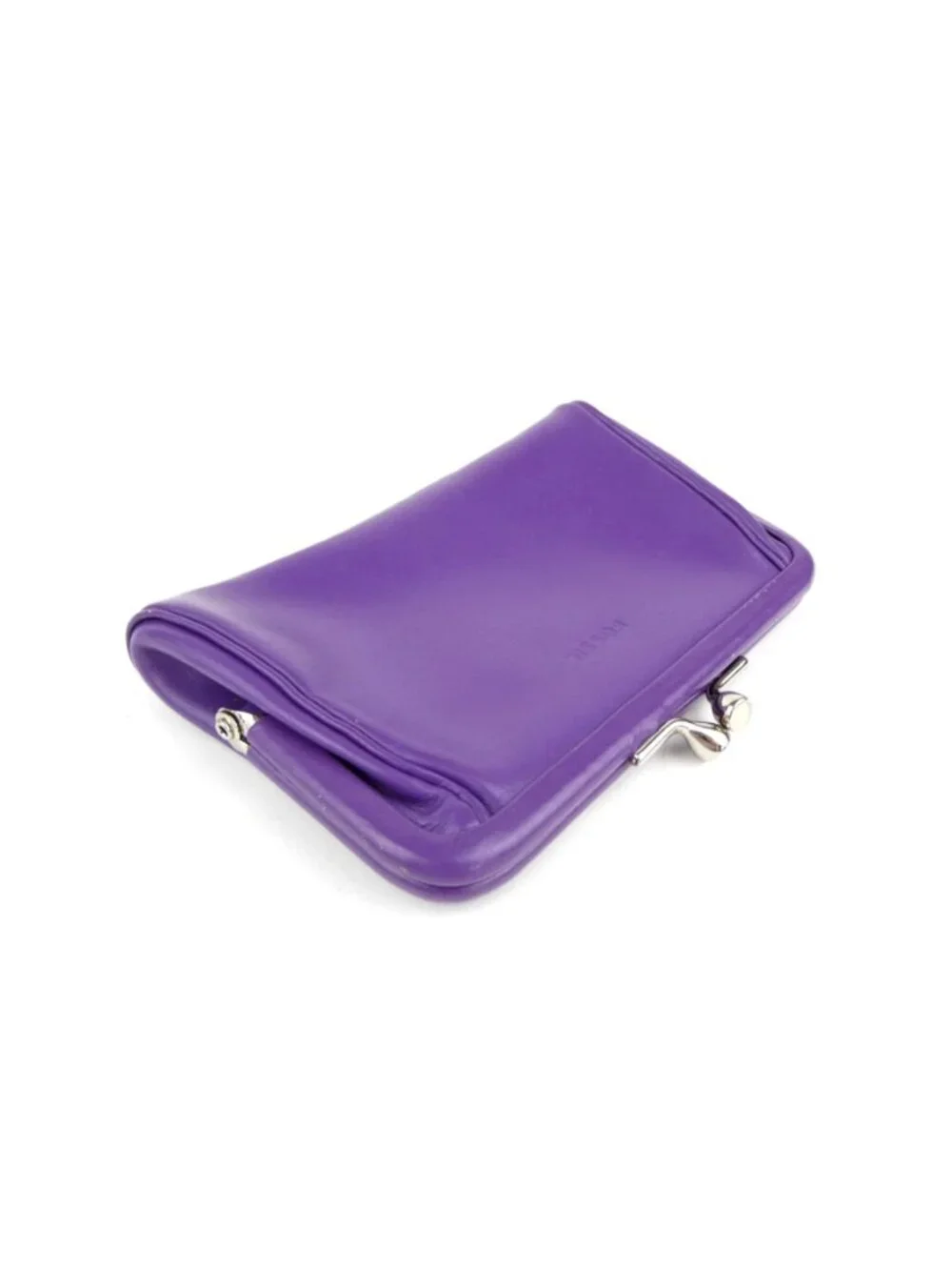 Fossil Purple Leather Kiss Lock Coin Purse - Picture 5 of 14